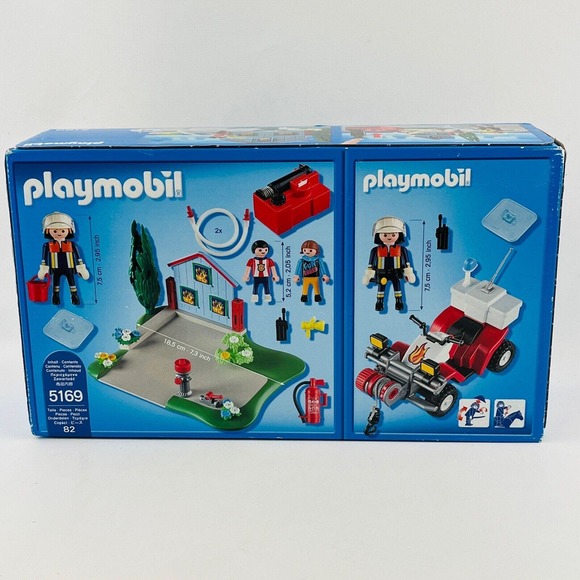 Playmobil 5169 City Action Fire Rescue w/Bonus Quad 40th Anniversary Compact Set - Picture 4 of 9